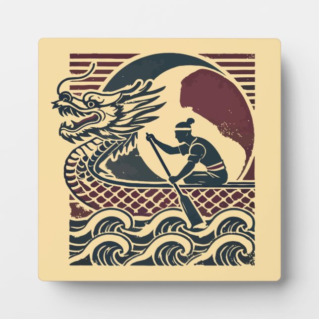 Dragon Boat Racing – Vintage Paddler Plaque (Front)