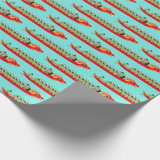 Dragon Boat Racing Wrapping Paper (Corner)