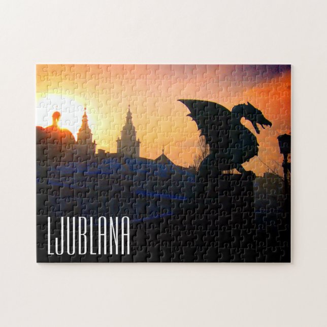 dragon bridge ljubljana slovenia jigsaw puzzle (Horizontal)