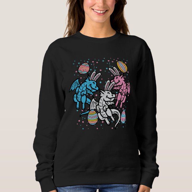 Dragon Bunnies Easter Eggs  Men Women Kids Teens Y Sweatshirt (Front)