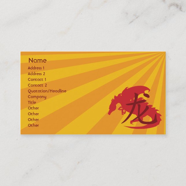Dragon - Business Business Card (Front)