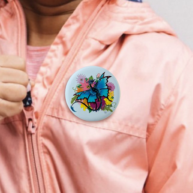 Dragon Butterfly 6 Cm Round Badge (Creator Uploaded)