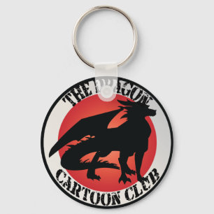 Dragon Cartoon Club Badge Key Ring