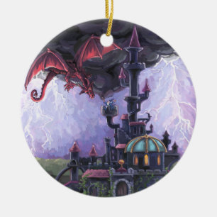 Dragon Castle Ceramic Ornament