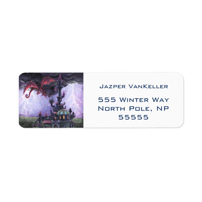 Dragon Castle Return Address Label (Front)