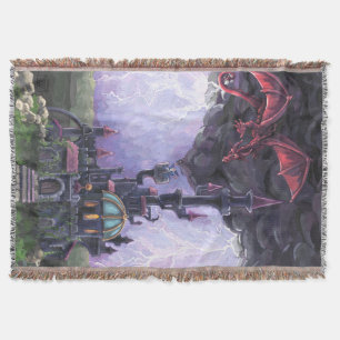 Dragon Castle Throw Blanket