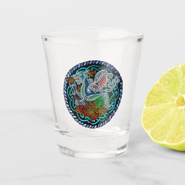 Dragon celtique shot glass (Front)