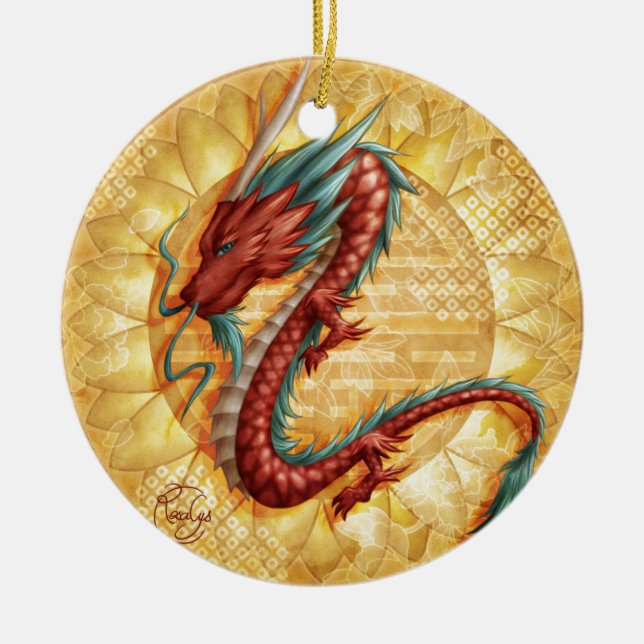 Dragon Ceramic Ornament (Front)
