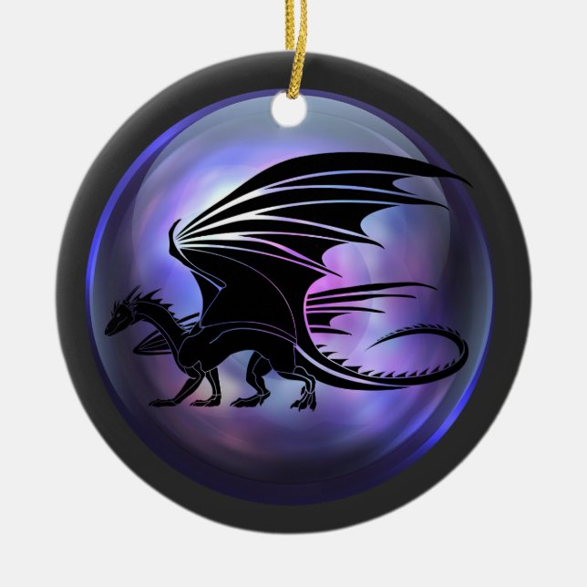 Dragon Ceramic Ornament (Front)