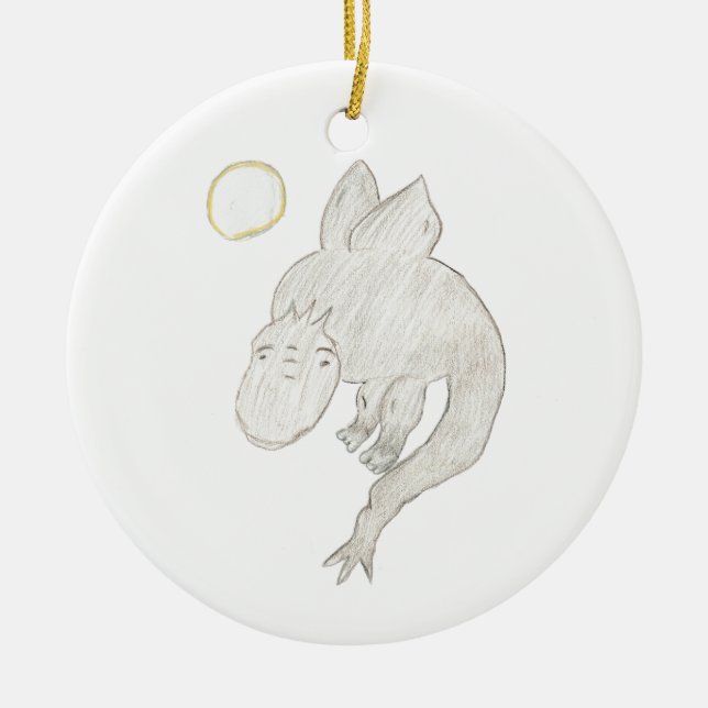 Dragon Ceramic Ornament (Front)
