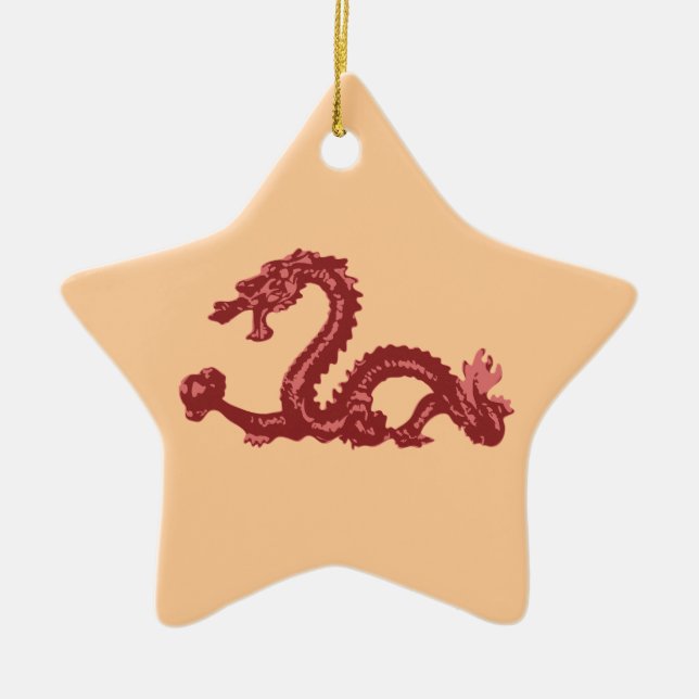 Dragon Ceramic Tree Decoration (Front)
