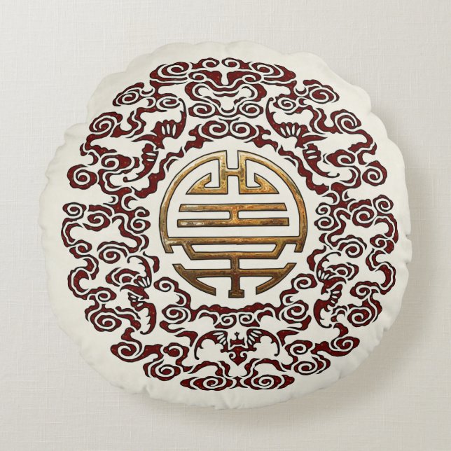 Dragon Chakra Round Cushion (Front)