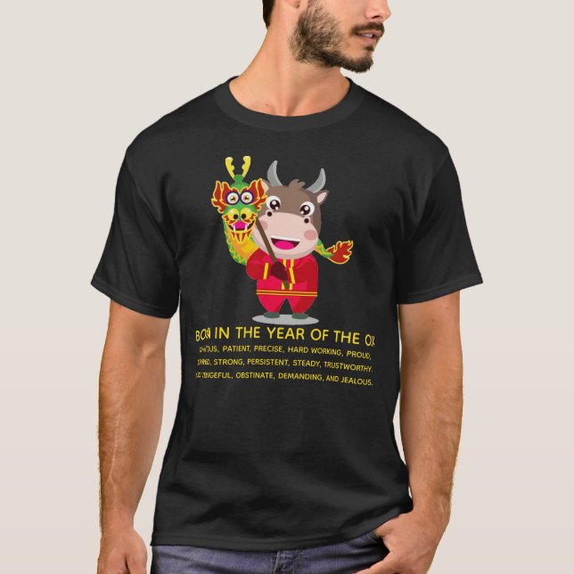Dragon Chinese New Year of the Ox Traits T-Shirt (Front)
