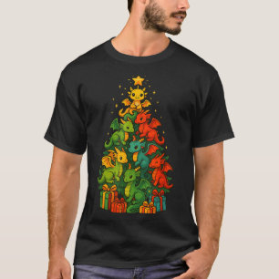 Dragon Christmas Tree Funny Dragon Xmas  T-Shirt