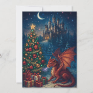 Dragon Christmas Tree Holiday Card
