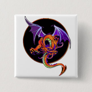 Dragon Circle 15 Cm Square Badge