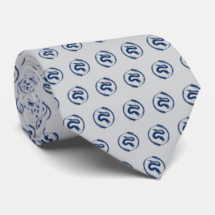Dragon Circle in dark Dark Blue Tie
