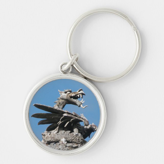 Dragon, City Hall Cardiff, Wales, UK Key Ring (Front)