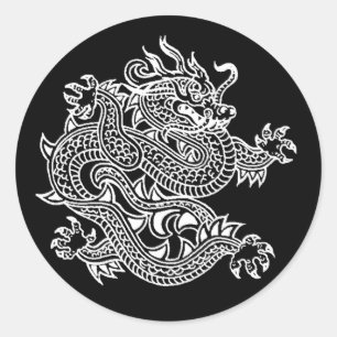 dragon classic round sticker
