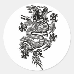 dragon classic round sticker