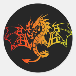 Dragon Classic Round Sticker