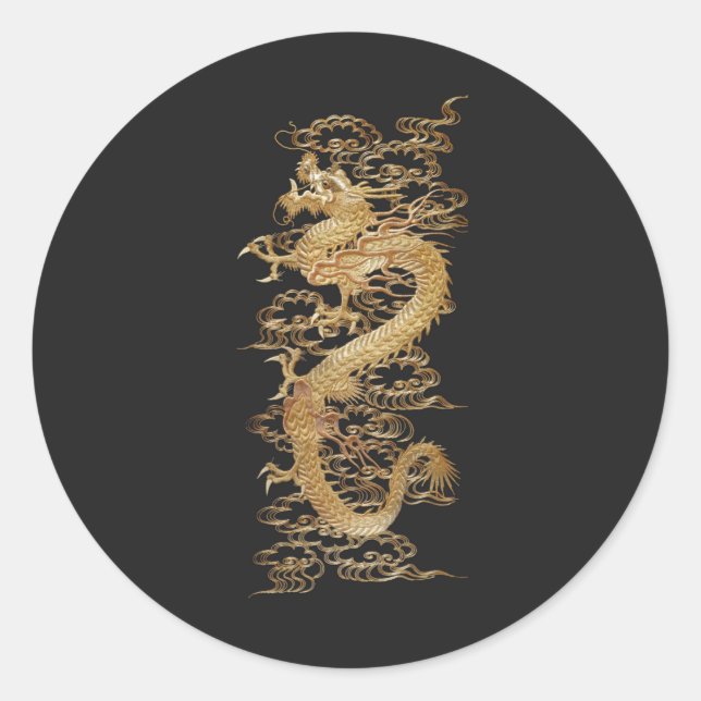 Dragon Classic Round Sticker (Front)