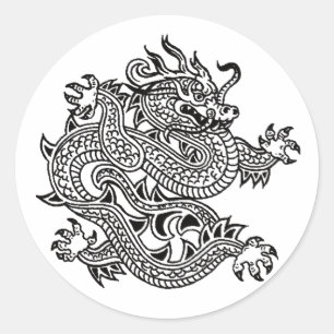 dragon classic round sticker