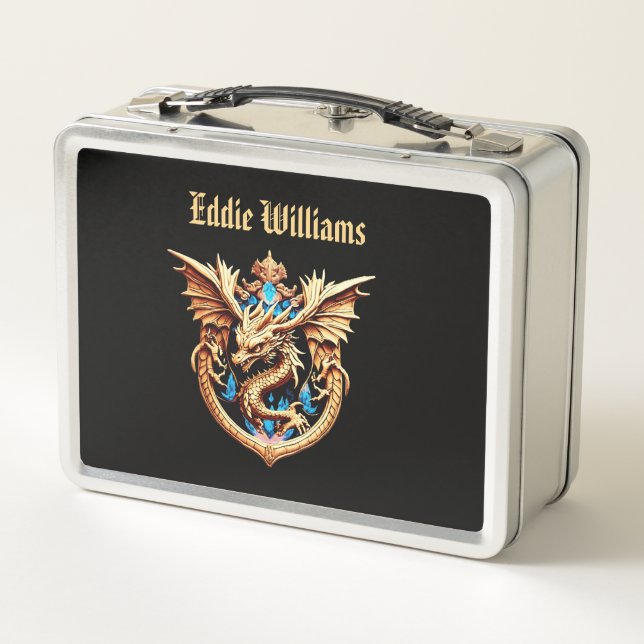 Dragon Crest Metal Lunch Box (Back)