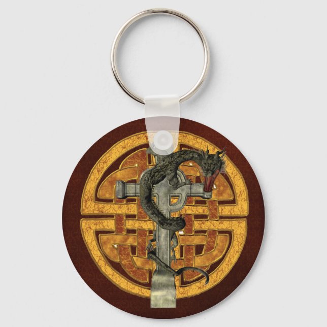 Dragon Cross Key Ring (Front)