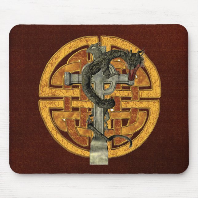 Dragon Cross Mouse Pad (Front)