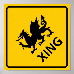 Dragon Crossing Highway Sign