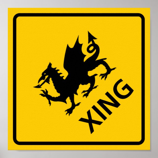 Dragon Crossing Highway Sign (Front)