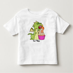 Dragon Cupcake 2nd Birthday Toddler T-Shirt