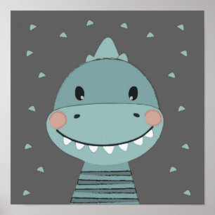 Dragon Cute Cartoon Kids Baby Boy Poster