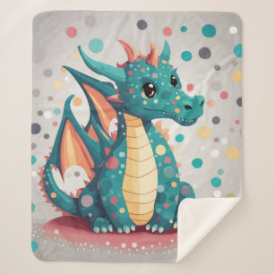 Dragon cute sherpa blanket