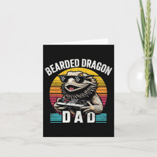 Dragon Dad Vintage Video Game Lizard Reptile Lover Card