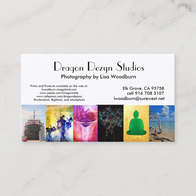 Dragon Dezyn Studios photo bus card (Front)