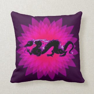 Dragon Dragon Black and Purple Starburst Cushion
