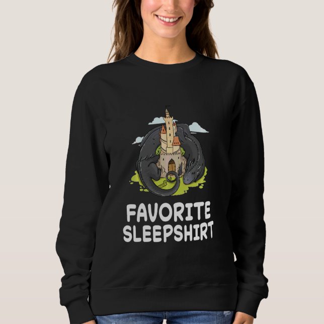 Dragon Dragons Nap Sleeping Sleep Pajama Pyjamas N Sweatshirt (Front)
