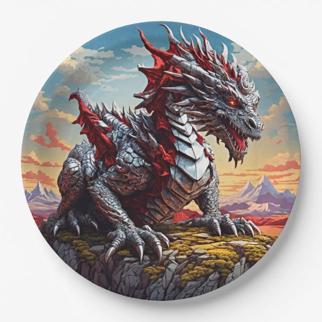 Dragon Dreamscape Paper Plate (Front)