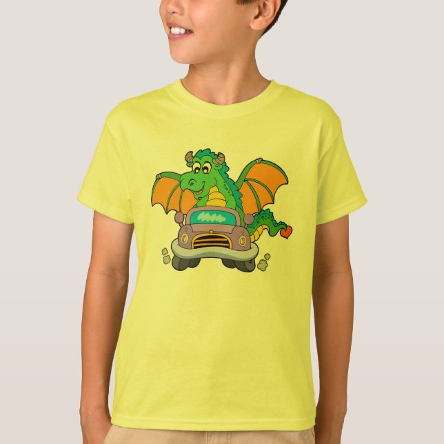 Dragon driving a car ! T shirt (Front)
