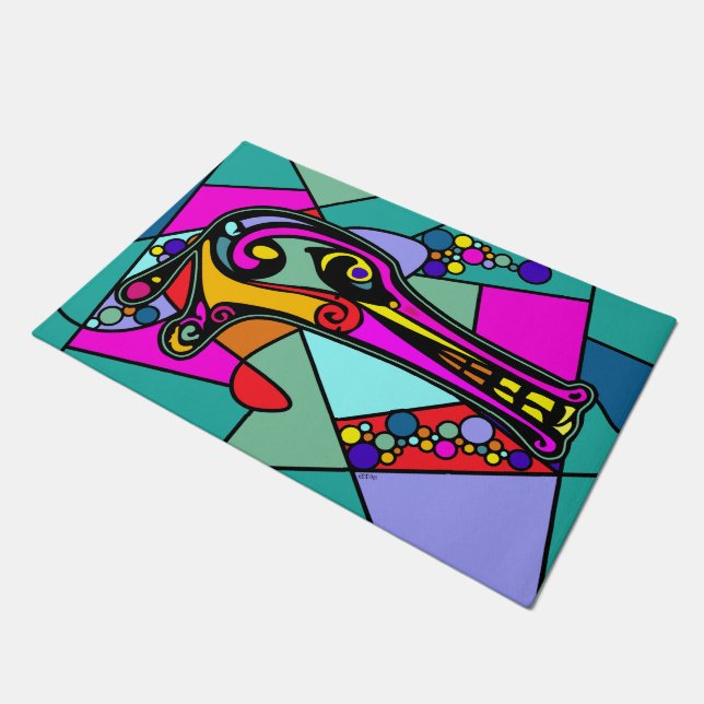 Dragon Duck Pop Art + your backgr. & ideas Doormat (Angled)