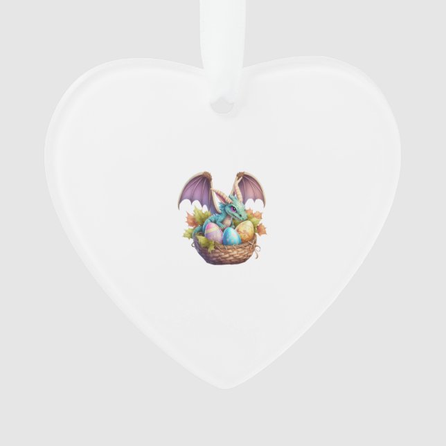 Dragon Easter Day Loves Collecting Easter Eggs Dra Ornament (Front)