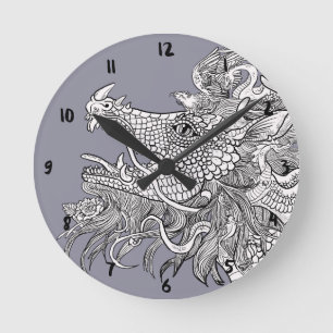 Dragon Enchantment Round Clock