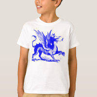 Dragon Engraving - Blue