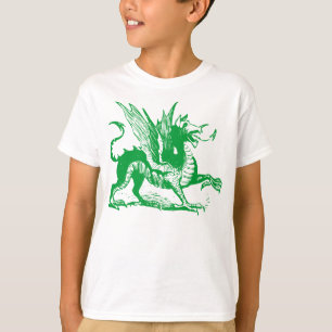 Dragon Engraving - Grass Green T-Shirt