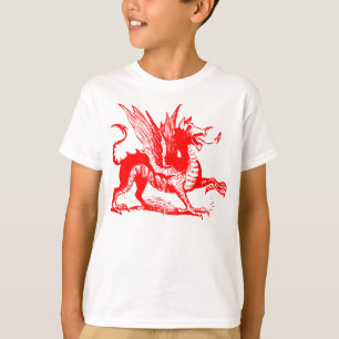 Dragon Engraving - Red T-Shirt