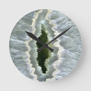 Dragon Eye Agate Druzy Round Clock