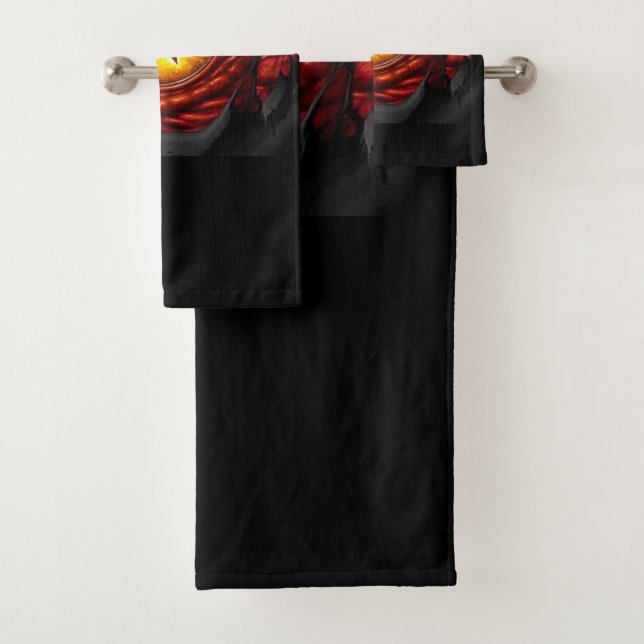 Dragon eye  bath towel set (Insitu)