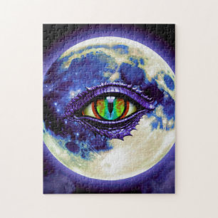 Dragon eye in Moon Jigsaw Puzzle